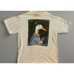 VTG Will Bullas Space Cadet Duck Tee Shirt 1997 Y2K Size Medium